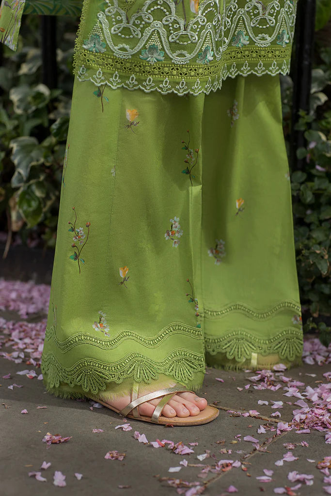 Model wearing lime green Sobia Nazir Design 3A from SN Basics '25, Pakistani luxury pret collection, shop Pakistani clothes online in UK.