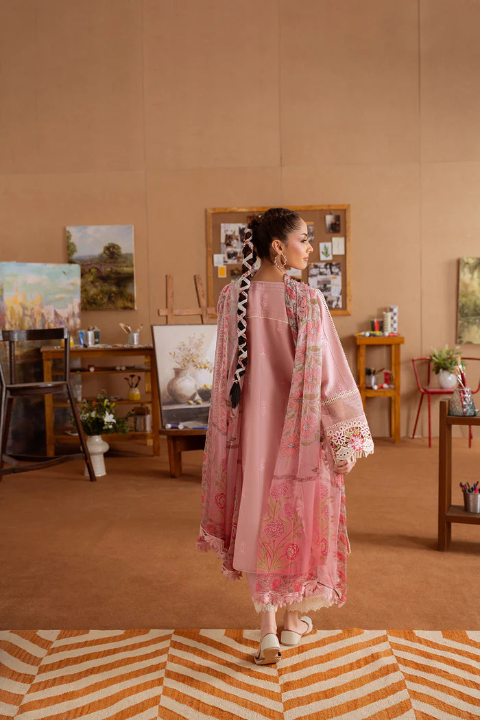 Model wearing pink LEYLA-B-SRL25-04 from Saira Rizwan Laneem SS/25, perfect for Pakistani luxury pret and Pakistani clothes online in UK.