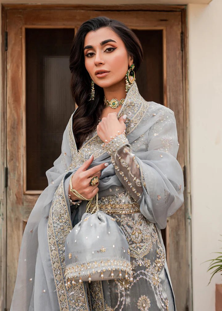 Model showcasing Kanwal Malik Afreen Luxury Pret '233 Mehak dress, embodying Pakistani wedding clothes online in the UK.