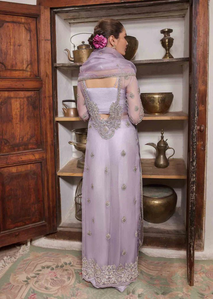 Model in Kanwal Malik Angana '23 Jamani dress, epitomizing Pakistani wedding attire online in the UK.