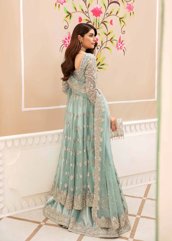 Model flaunting Kanwal Malik Vistas Of Jaipur '23 Ambika dress, adding allure to Pakistani wedding attire online in the UK.