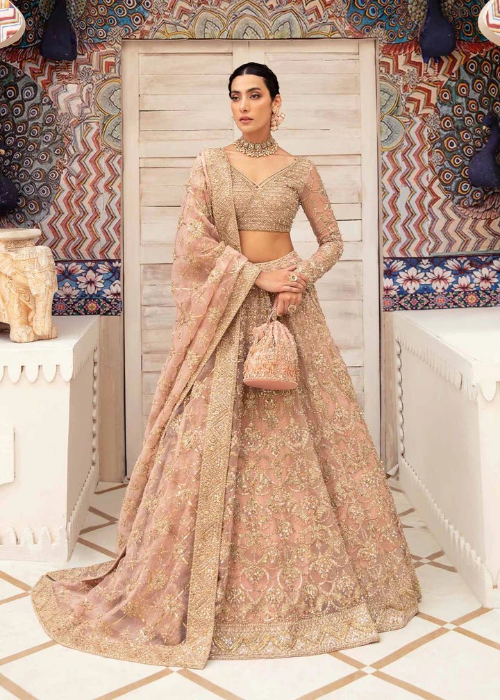 Model wearing Kanwal Malik Vistas Of Jaipur '23 Kamini dress, enhancing Pakistani wedding clothes online in the UK.