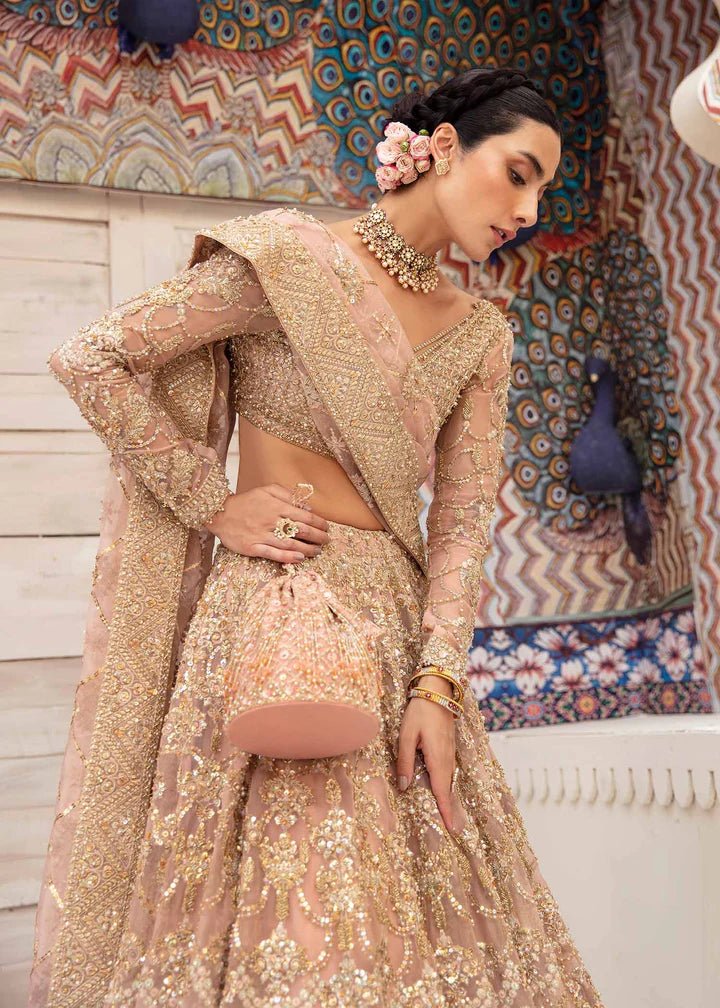 Model wearing Kanwal Malik Vistas Of Jaipur '23 Kamini dress, enhancing Pakistani wedding clothes online in the UK.
