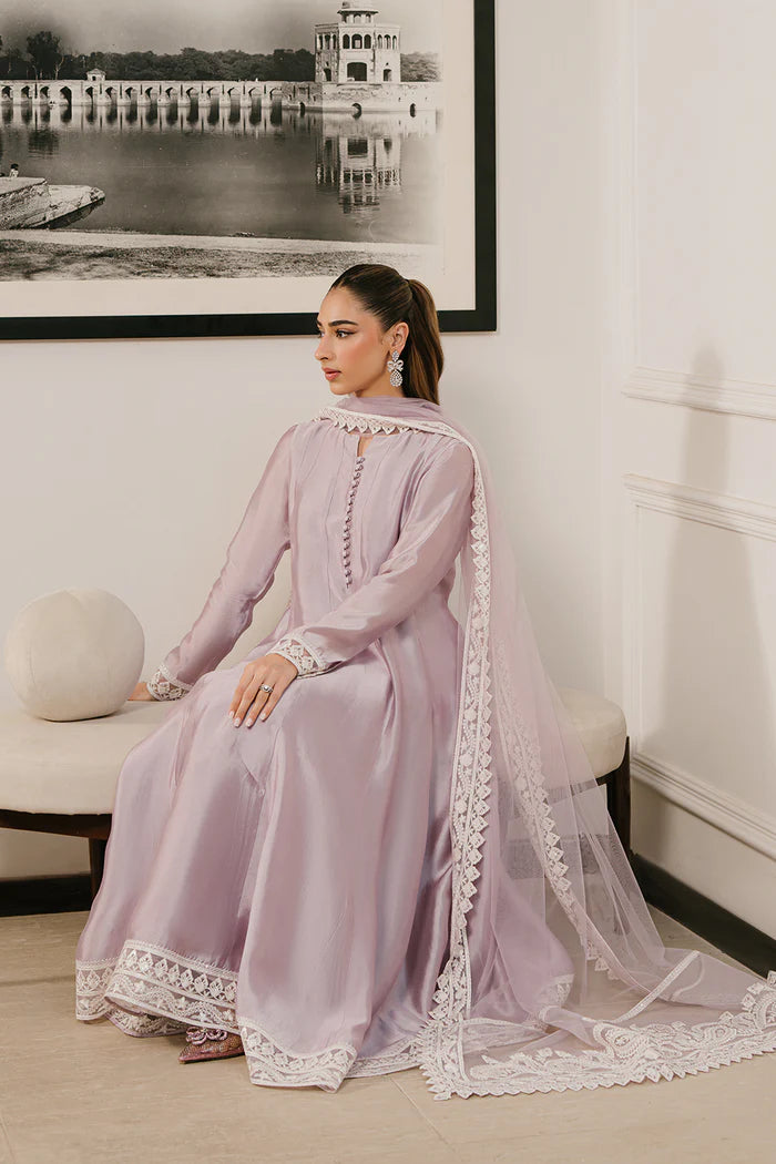 Model wearing lavender LUMI-SREP1-06 from Saira Rizwan Rumi Eid Pret '25, perfect for Pakistani luxury pret and Pakistani clothes online in UK.