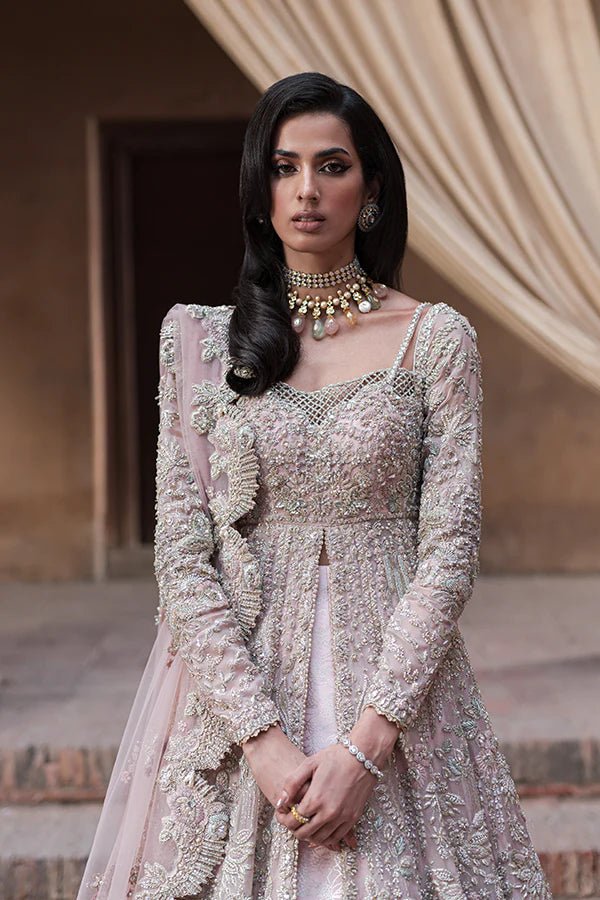 Model wearing Soraya VIANA Bridal dress, a beautiful addition to Pakistani wedding clothes online in the UK.