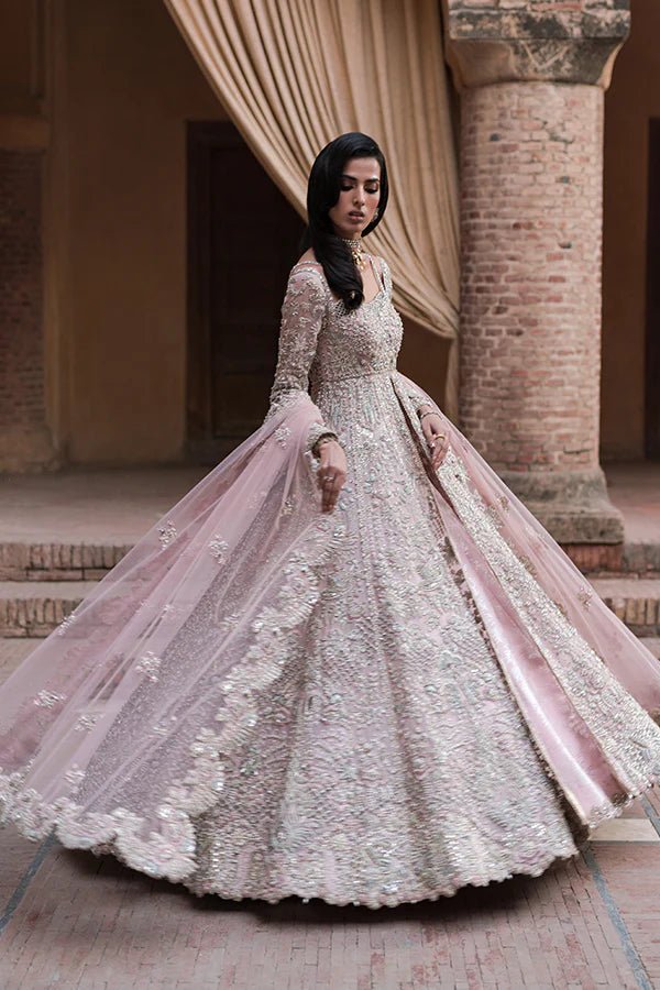 Model wearing Soraya VIANA Bridal dress, a beautiful addition to Pakistani wedding clothes online in the UK.