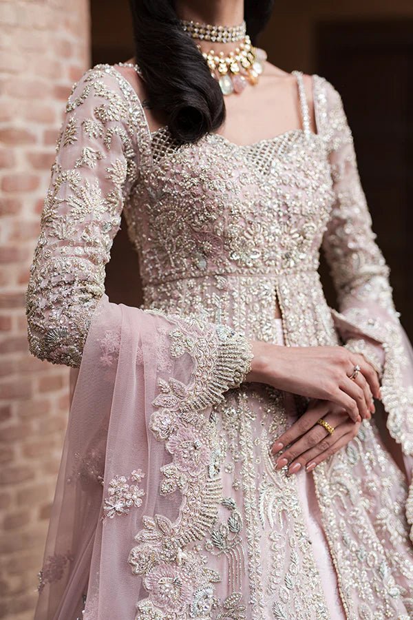 Model wearing Soraya VIANA Bridal dress, a beautiful addition to Pakistani wedding clothes online in the UK.