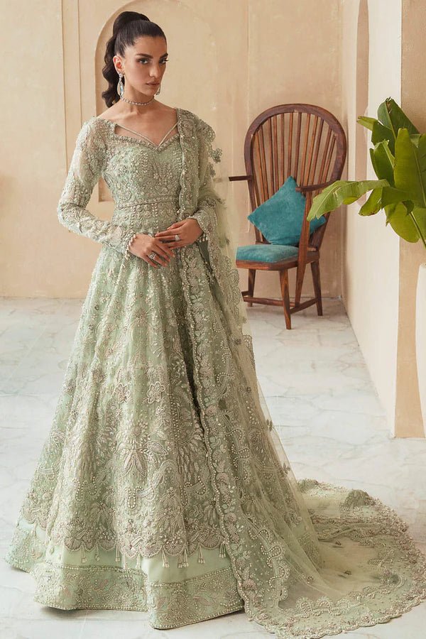 Model wearing Soraya AYSEL Bridal dress, a sophisticated addition to Pakistani wedding attire online in the UK.