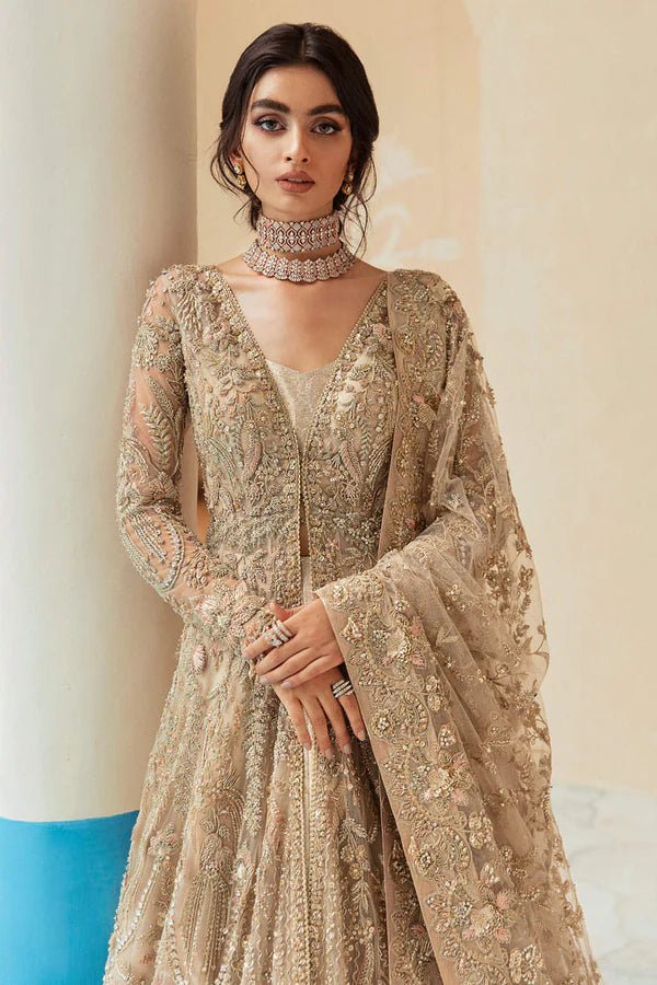 Model wearing Soraya FLORET Bridal dress, a stunning choice for Pakistani wedding attire online in the UK.