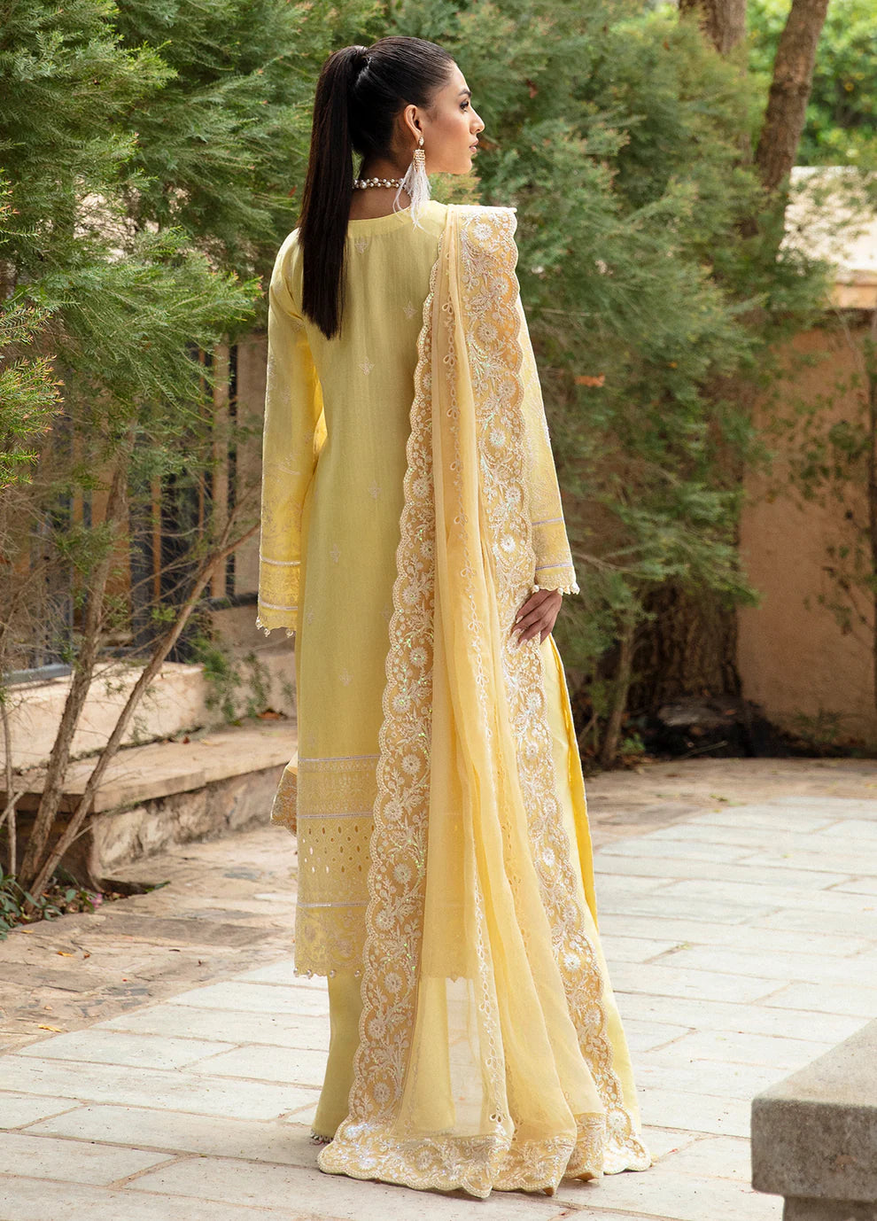 Elegant Gulaal VALERIA dress, a luxury Pakistani lawn attire for the UK market.