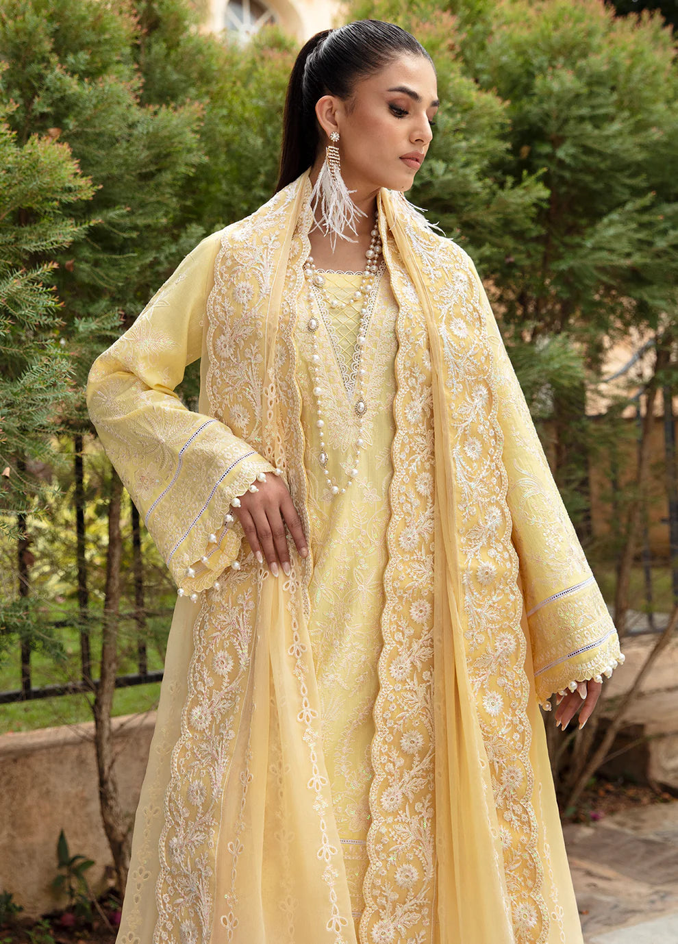 Elegant Gulaal VALERIA dress, a luxury Pakistani lawn attire for the UK market.