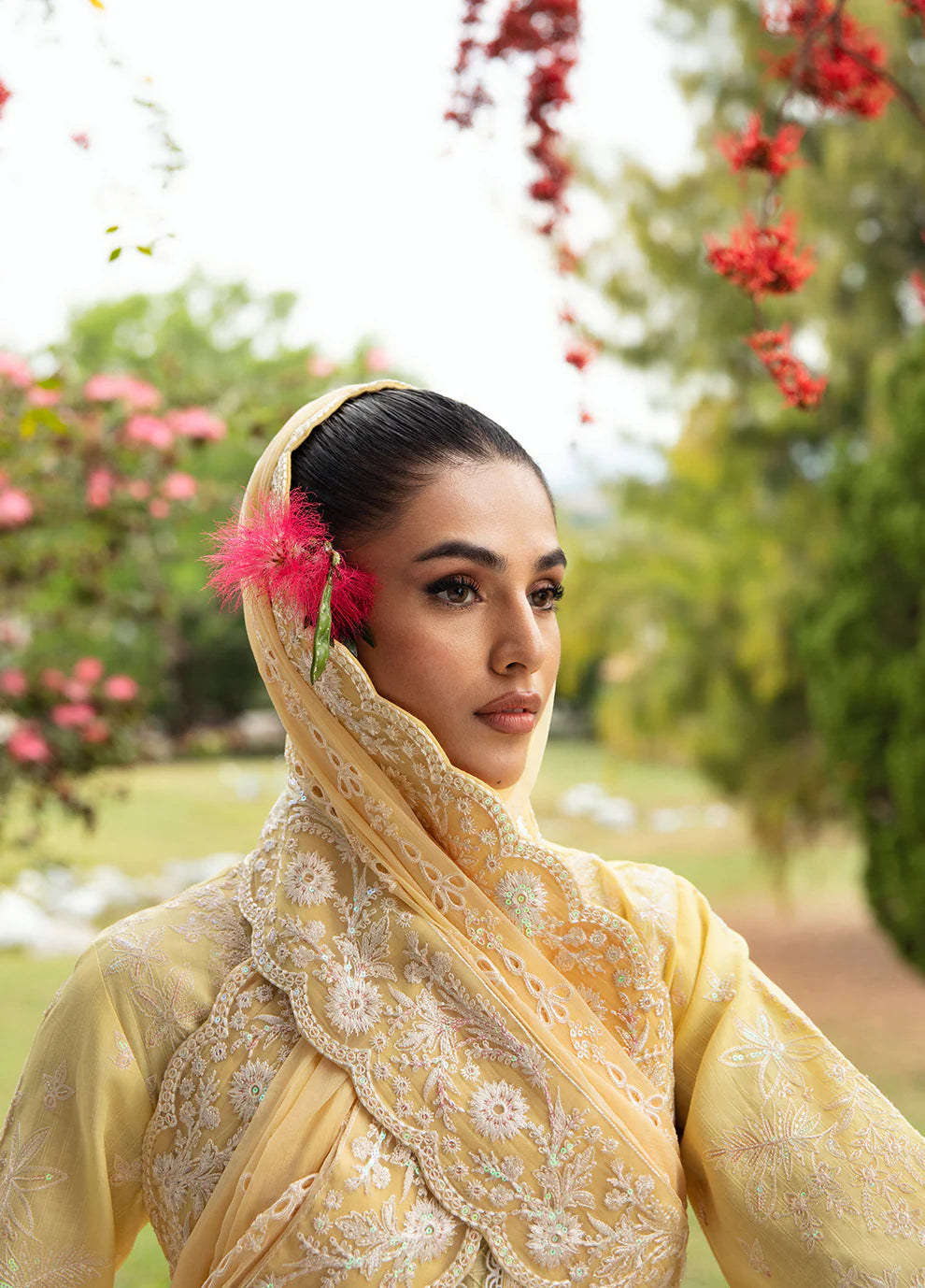 Elegant Gulaal VALERIA dress, a luxury Pakistani lawn attire for the UK market.