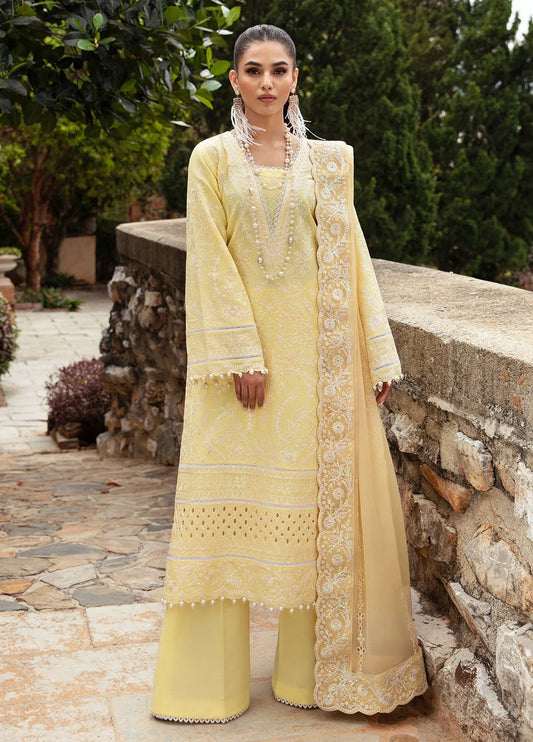 Elegant Gulaal VALERIA dress, a luxury Pakistani lawn attire for the UK market.