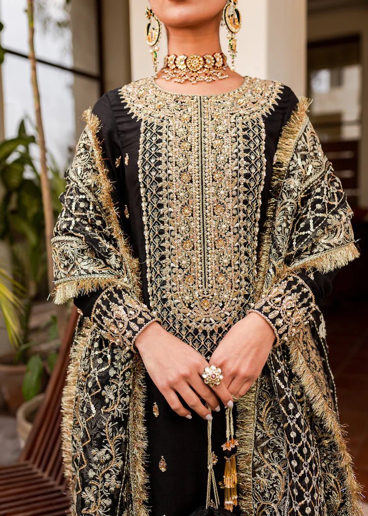 Model showcasing Kanwal Malik Afreen Luxury Pret '23 Chiragh dress, epitomizing Pakistani wedding attire online in the UK.