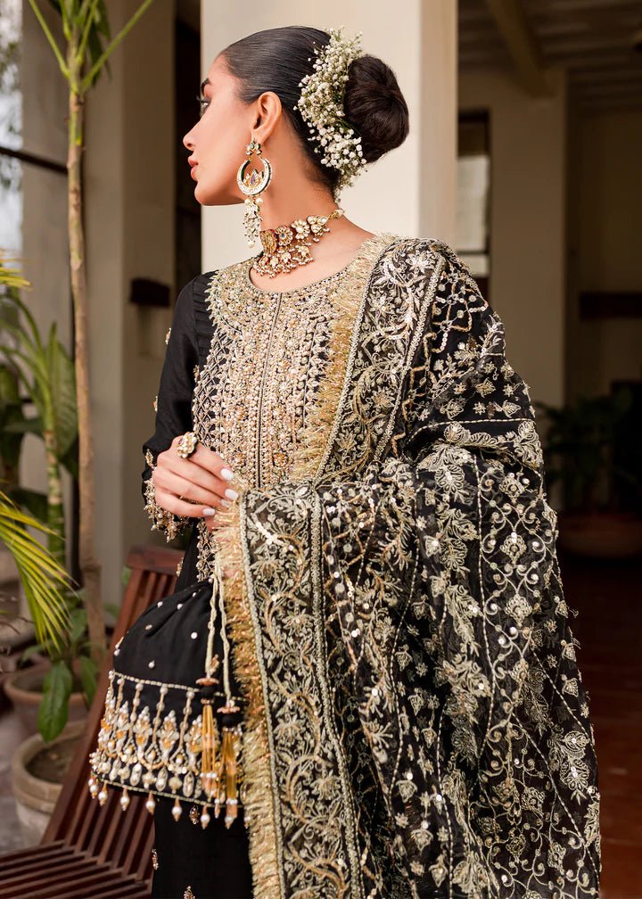 Model showcasing Kanwal Malik Afreen Luxury Pret '23 Chiragh dress, epitomizing Pakistani wedding attire online in the UK.