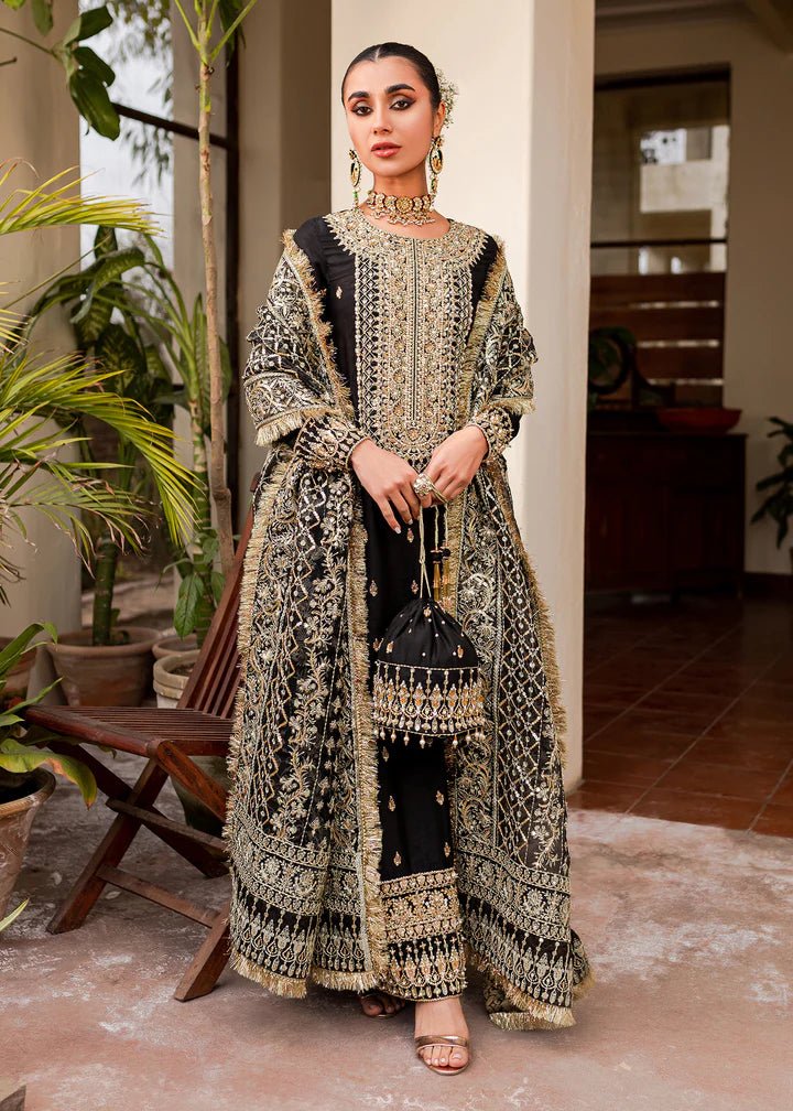 Model showcasing Kanwal Malik Afreen Luxury Pret '23 Chiragh dress, epitomizing Pakistani wedding attire online in the UK.