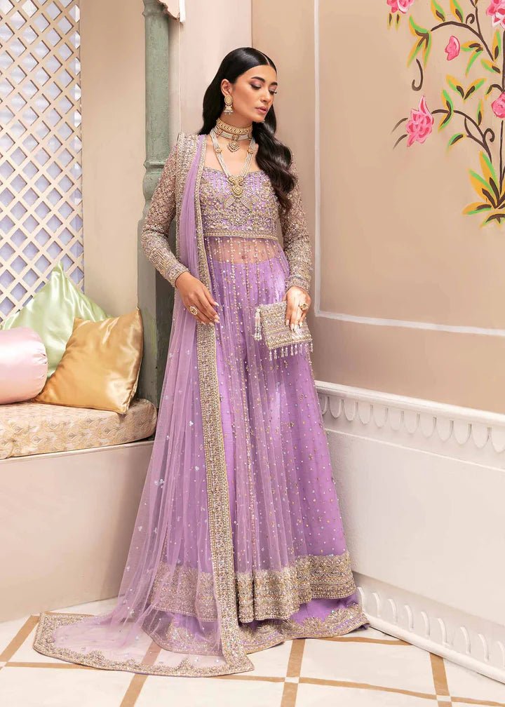 Model showcasing Kanwal Malik Vistas Of Jaipur '23 Mahima dress, enriching Pakistani wedding clothes online in the UK.