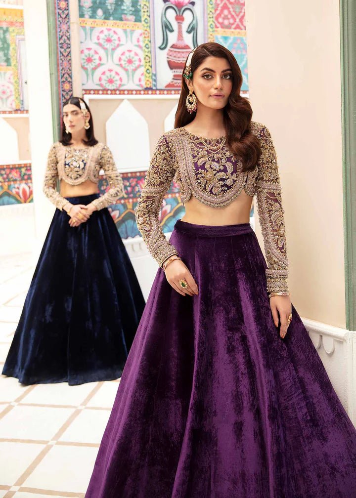 Model flaunting Kanwal Malik Vistas Of Jaipur '23 Nirmala dress, enhancing Pakistani wedding attire online in the UK.