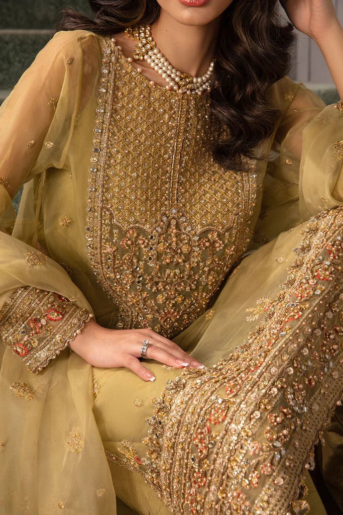 Model wearing Sobia Nazir's Design 01 from Luxury Pret '24, showcasing Pakistani fashion online in the UK.