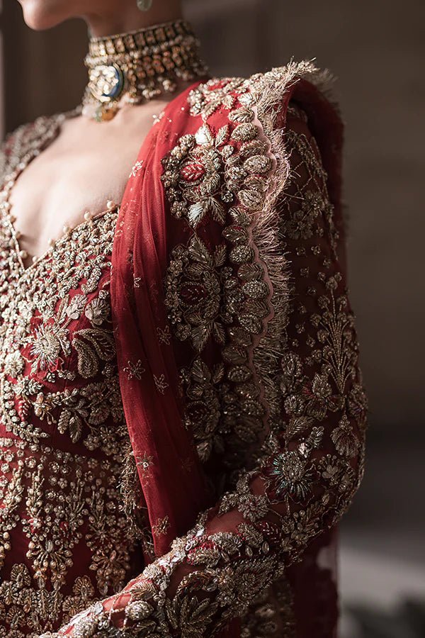 Model wearing Soraya IRIS Bridal dress, a stunning addition to Pakistani wedding clothes online in the UK.