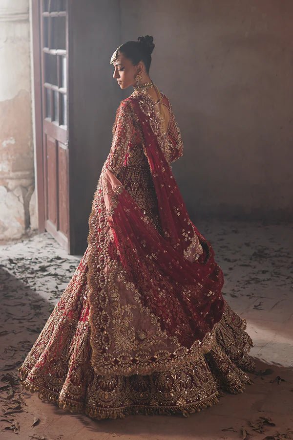 Model wearing Soraya IRIS Bridal dress, a stunning addition to Pakistani wedding clothes online in the UK.