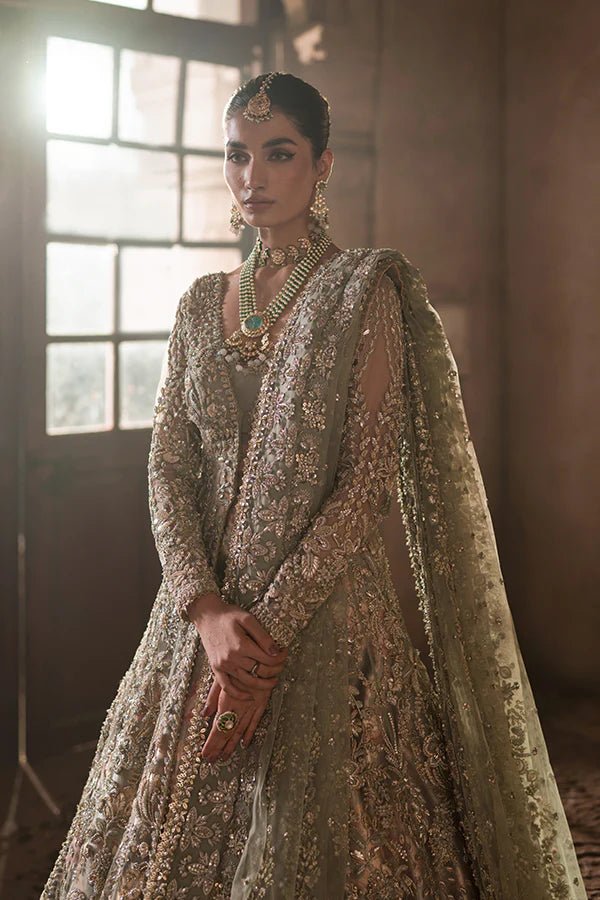 Model wearing Soraya SHAYNA Bridal dress, a beautiful addition to Pakistani wedding clothes online in the UK.