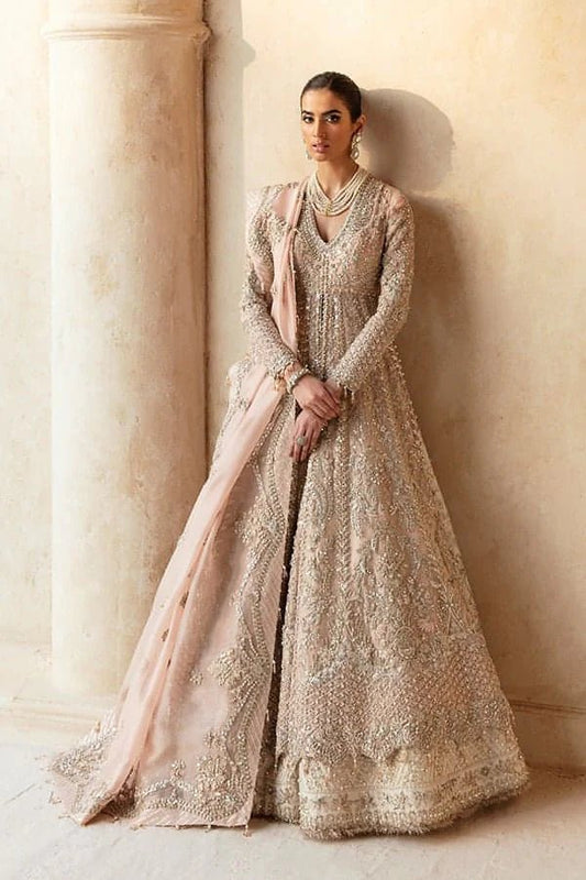 Model wearing Soraya ONRIQUE Bridal dress, a radiant choice for Pakistani wedding attire online in the UK.