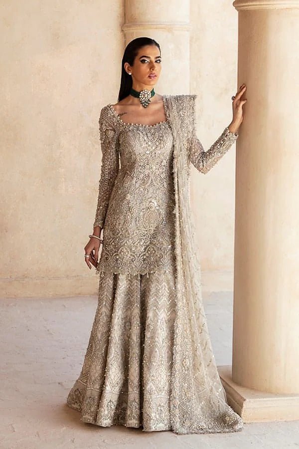 Model wearing Soraya OPULENT Bridal dress, an exquisite addition to Pakistani wedding attire online in the UK.