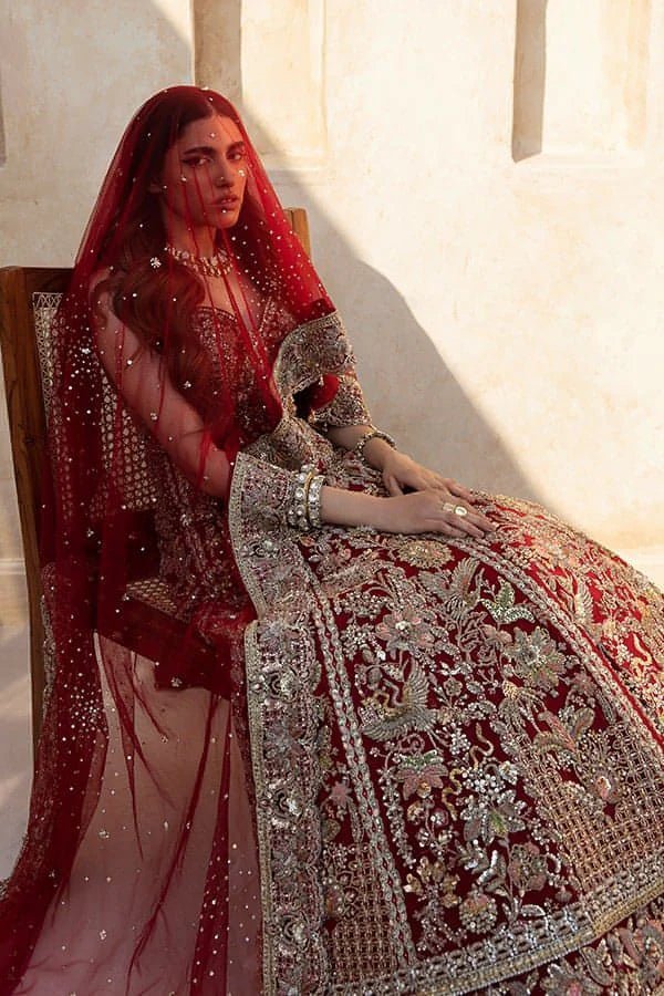 Model wearing Soraya IXORA Bridal dress, a stunning choice for Pakistani wedding attire online in the UK.