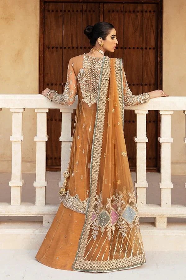 Model wearing Soraya NAIRA Bridal dress, a stunning addition to Pakistani wedding clothes online in the UK.