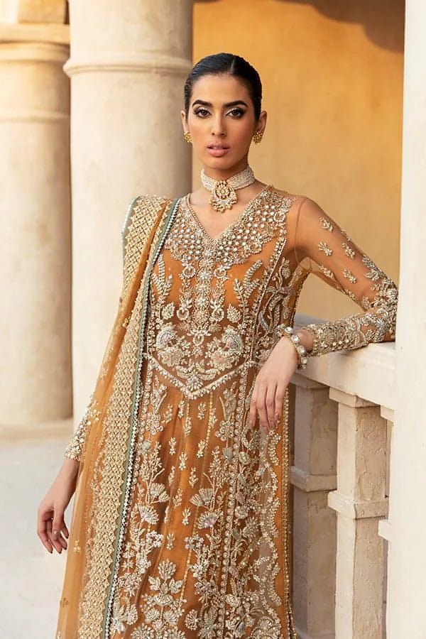 Model wearing Soraya NAIRA Bridal dress, a stunning addition to Pakistani wedding clothes online in the UK.